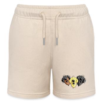 Hovawart Trio - Kinder Organic Joggingshorts Mini Bolter von Stanley/Stella - Natur - Vorne