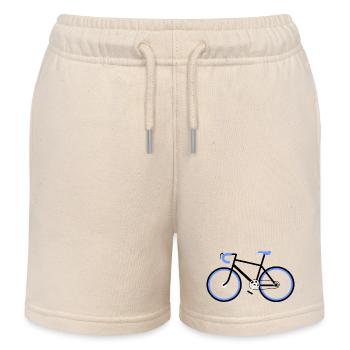 Nouveau vélo avec volant sport bleu et selle sport - Short de jogging enfant bio Stanley/Stella - écru doux - Devant
