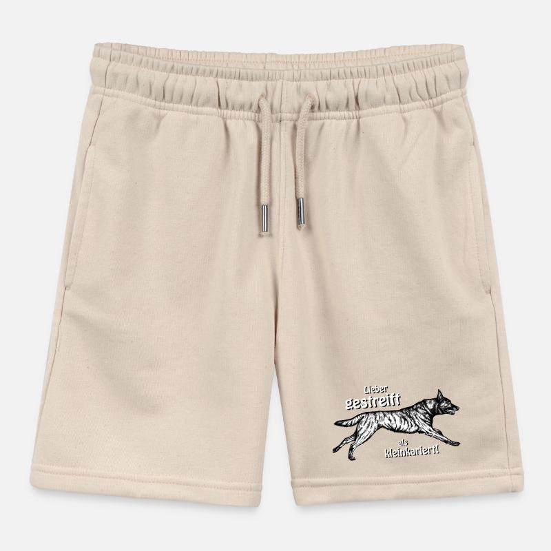 Better striped than small-minded - 2 Kids Organic Sweat Shorts by Stanley/Stella