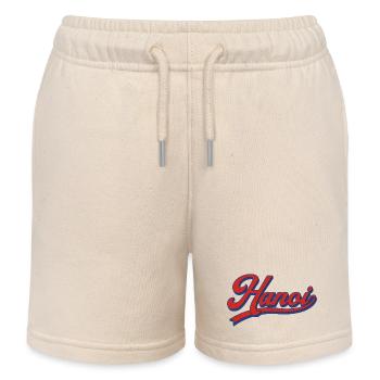 Hanoi Retro Schriftzug Design - Kinder Organic Joggingshorts Mini Bolter von Stanley/Stella - Natur - Vorne