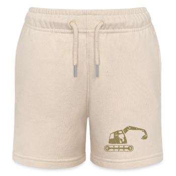Excavators, excavator operators, construction equipment operators – - Kids Organic Sweat Shorts by Stanley/Stella - soft Ecru - Front