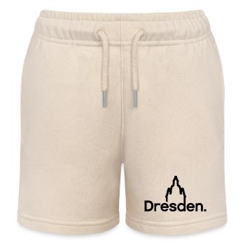 Dresden Frauenkirche Typografie Logo Linien icon - Kinder Organic Joggingshorts Mini Bolter von Stanley/Stella - Natur - Vorne