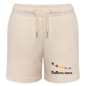 ALLES GUTE ZUM NEUEN JAHR. ALLES GUTE ZUM NEUEN JAHR. BESTE WÜNSCHE - Kinder Organic Joggingshorts Mini Bolter von Stanley/Stella - Natur - Vorne