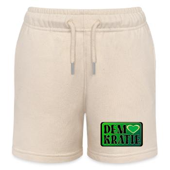 HALTUNG HERZ DEMOKRATIE - Kinder Organic Joggingshorts Mini Bolter von Stanley/Stella - Natur - Vorne