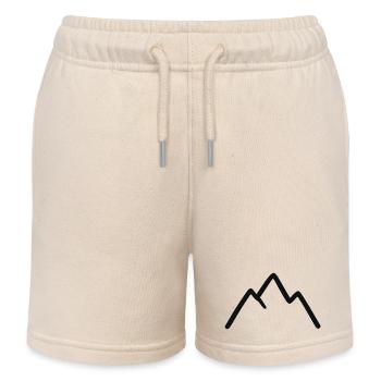 Mountain landscape with sunrise - Kids Organic Sweat Shorts by Stanley/Stella - soft Ecru - Front