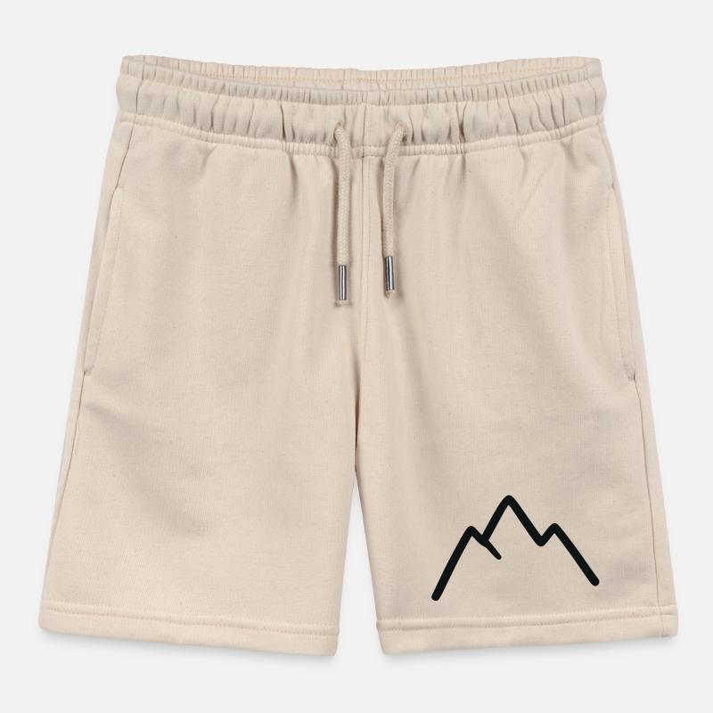 Mountain landscape with sunrise Kids Organic Sweat Shorts by Stanley/Stella