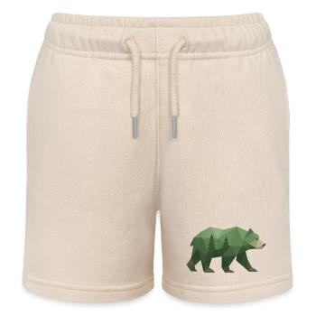 Geometrischer Bär - Kinder Organic Joggingshorts Mini Bolter von Stanley/Stella - Natur - Vorne
