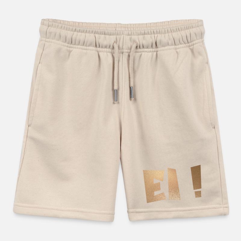 Eggshell Egg Kids Organic Sweat Shorts by Stanley/Stella