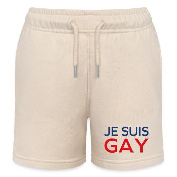 Ich bin schwul - Kinder Organic Joggingshorts Mini Bolter von Stanley/Stella - Natur - Vorne