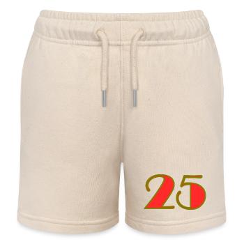 25. 25 ANS. 25e ANNIVERSAIRE. ANNIVERSAIRE 25 ANS. - Short de jogging enfant bio Stanley/Stella - écru doux - Devant