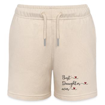Daughter - best daughter in the world - Kids Organic Sweat Shorts by Stanley/Stella - soft Ecru - Front