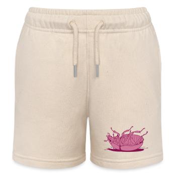 Tipped-over cockroach - Kids Organic Sweat Shorts by Stanley/Stella - soft Ecru - Front