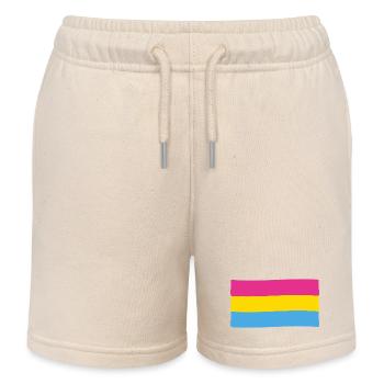 Drapeau pansexuel : fierté et diversité - Short de jogging enfant bio Stanley/Stella - écru doux - Devant