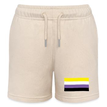 Non-binäre Flagge: Stolz und Identität - Kinder Organic Joggingshorts Mini Bolter von Stanley/Stella - Natur - Vorne