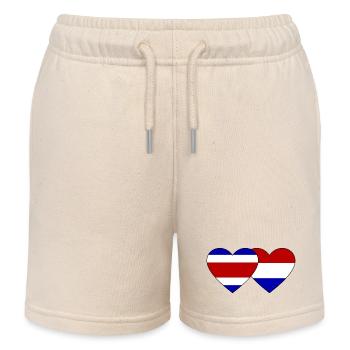 Costa Rica Holland Flagge Herz - Kinder Organic Joggingshorts Mini Bolter von Stanley/Stella - Natur - Vorne