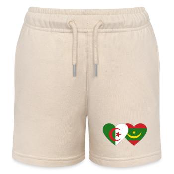 Algérie Mauritanie Drapeau Cœur - Short de jogging enfant bio Stanley/Stella - écru doux - Devant