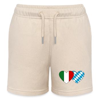 Italie Bavière Drapeau Coeur - Short de jogging enfant bio Stanley/Stella - écru doux - Devant