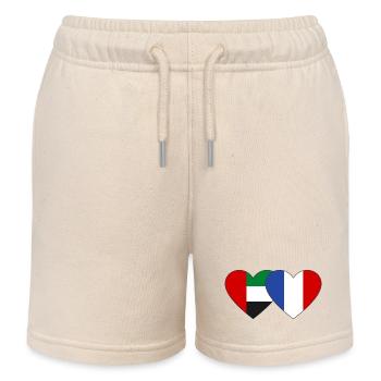 Émirats arabes unis France Drapeau - Short de jogging enfant bio Stanley/Stella - écru doux - Devant