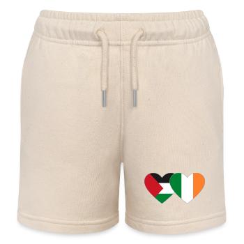 Drapeau de la Palestine et de l’Irlande - Short de jogging enfant bio Stanley/Stella - écru doux - Devant