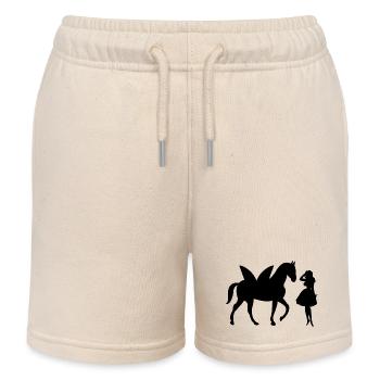 Cheval - Short de jogging enfant bio Stanley/Stella - écru doux - Devant