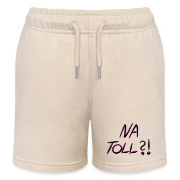Na toll – Ironischer Spruch für Alltag & Büro - Kinder Organic Joggingshorts Mini Bolter von Stanley/Stella - Natur - Vorne