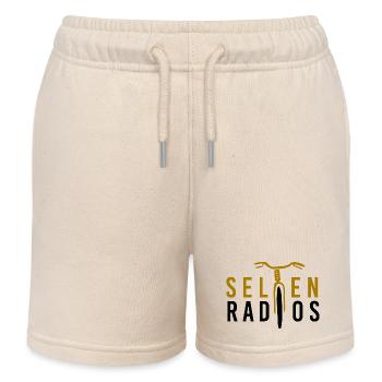 Selten Radlos Fahrrad Bike Rente - Kinder Organic Joggingshorts Mini Bolter von Stanley/Stella - Natur - Vorne