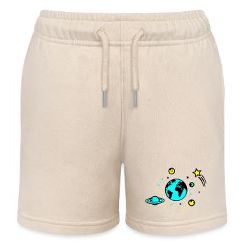 Universe 02 - Kids Organic Sweat Shorts by Stanley/Stella - soft Ecru - Front