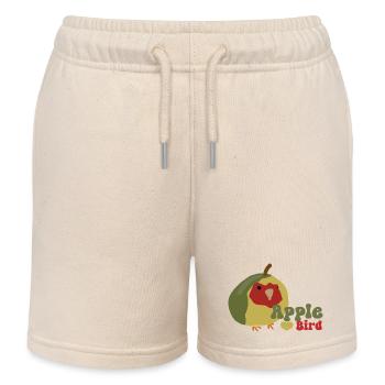 L'oiseau Pomme - Short de jogging enfant bio Stanley/Stella - écru doux - Devant
