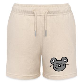 Mouse Mouse Cute Little Rat Rodent Friendly - Kids Organic Sweat Shorts by Stanley/Stella - soft Ecru - Front