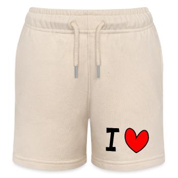 I love - Kinder Organic Joggingshorts Mini Bolter von Stanley/Stella - Natur - Vorne