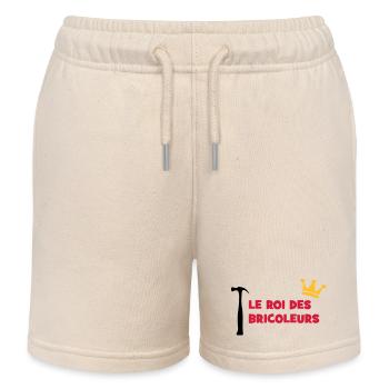 Le Roi des Bricoleurs - Short de jogging enfant bio Stanley/Stella - écru doux - Devant
