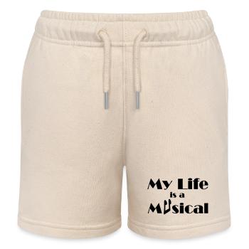 Musical Musik Theater Bühne Fan - Kinder Organic Joggingshorts Mini Bolter von Stanley/Stella - Natur - Vorne