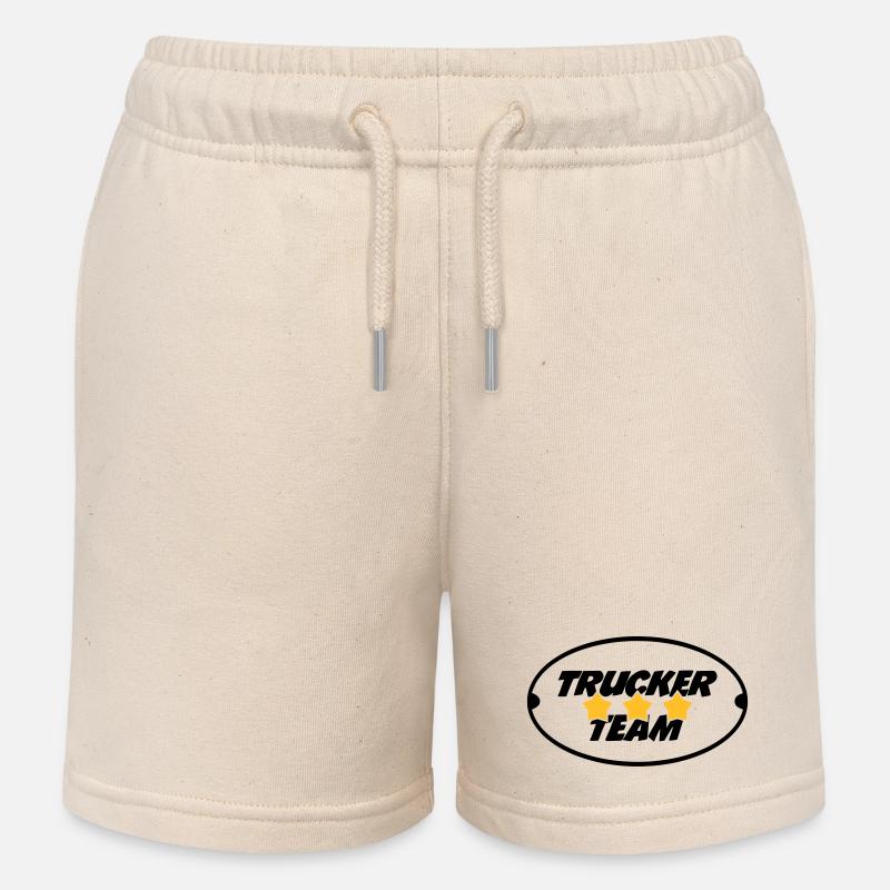 Trucker Team - Short de jogging enfant bio Stanley/Stella - écru doux