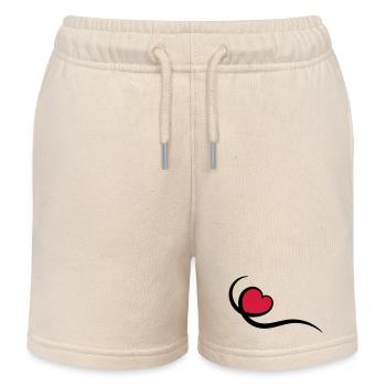 Coeur - Short de jogging enfant bio Stanley/Stella - écru doux - Devant