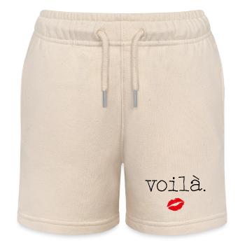Voilà - Little French Speaking - Kinder Organic Joggingshorts Mini Bolter von Stanley/Stella - Natur - Vorne