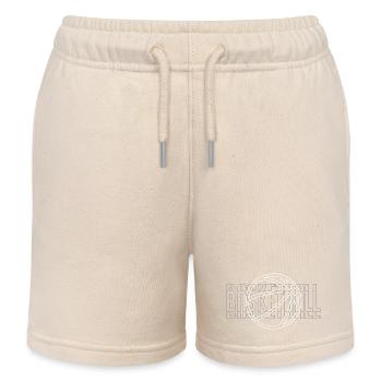 Basketball Pop Art Neon Slice - Kids Organic Sweat Shorts by Stanley/Stella - soft Ecru - Front