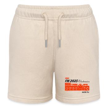 Électronique FM 2025 – Technologie vintage - Short de jogging enfant bio Stanley/Stella - écru doux - Devant