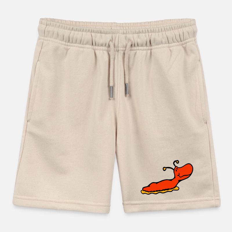 Slug snail without shell smiles Kids Organic Sweat Shorts by Stanley/Stella
