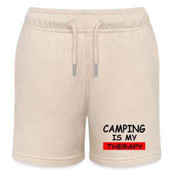 Camping - Kids Organic Sweat Shorts by Stanley/Stella - soft Ecru - Front
