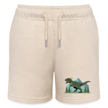T-Rex Dinosaurier Tyrannosaurus Rex - Kinder Organic Joggingshorts Mini Bolter von Stanley/Stella - Natur - Vorne