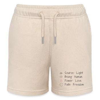Der Weg des Menschseins - Liebe als wahre Kraft - Kinder Organic Joggingshorts Mini Bolter von Stanley/Stella - Natur - Vorne