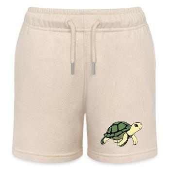 Turtle Turtles - Kids Organic Sweat Shorts by Stanley/Stella - soft Ecru - Front