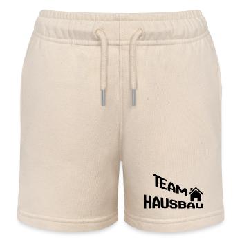 Team Hausbau - Kinder Organic Joggingshorts Mini Bolter von Stanley/Stella - Natur - Vorne