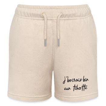 I would drink bin eun tchotte, humor chti du Nord - Kids Organic Sweat Shorts by Stanley/Stella - soft Ecru - Front