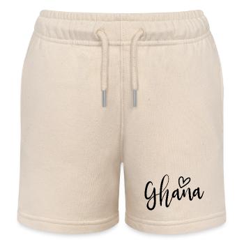 Ghana Heart Women's Love Ghana - Kinder Organic Joggingshorts Mini Bolter von Stanley/Stella - Natur - Vorne