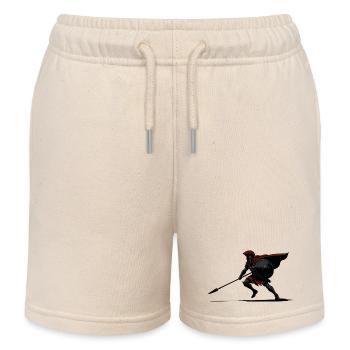 Spartiate Ombre et Lance Mascotte Spartan Stealth - Short de jogging enfant bio Stanley/Stella - écru doux - Devant