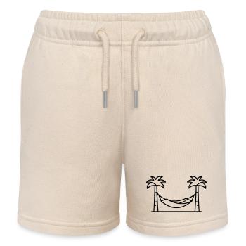 Plan des vacances des palmiers Hammock - Short de jogging enfant bio Stanley/Stella - écru doux - Devant