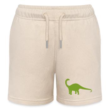 Saurier Silhouette Grün - Kinder Organic Joggingshorts Mini Bolter von Stanley/Stella - Natur - Vorne
