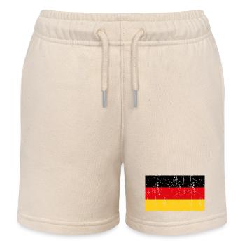 Germany Flag Vintage - Kids Organic Sweat Shorts by Stanley/Stella - soft Ecru - Front