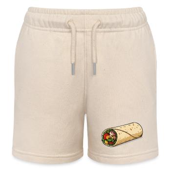 Farbintensiver Burrito-Wrap - Kinder Organic Joggingshorts Mini Bolter von Stanley/Stella - Natur - Vorne